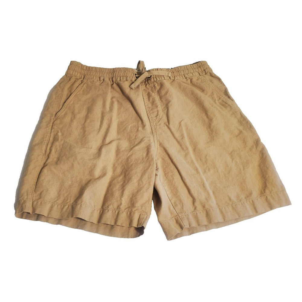 Lucky Brand Drawstring Shorts XL Chino Casual Comfort‎ Khaki Beige